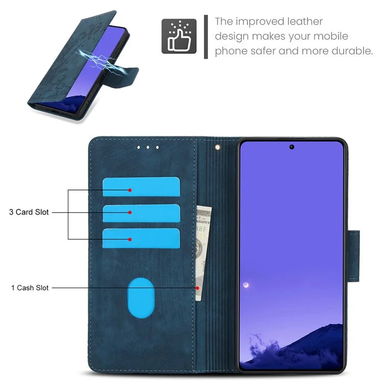 SY-001 For Xiaomi Redmi Note 13 5G Case Pattern Imprint Anti-Fall Leather Phone Cover