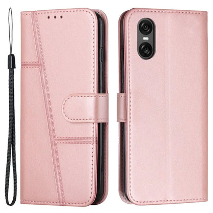 For Sony Xperia 10 VI Case Calf Texture Fully Wrapped PU Leather Cell Phone Cover