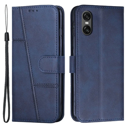For Sony Xperia 10 VI Case Calf Texture Fully Wrapped PU Leather Cell Phone Cover