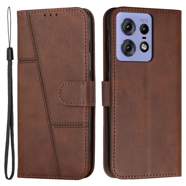 For Motorola Edge 50 Pro 5G Case Leather Wallet Shockproof Phone Cover