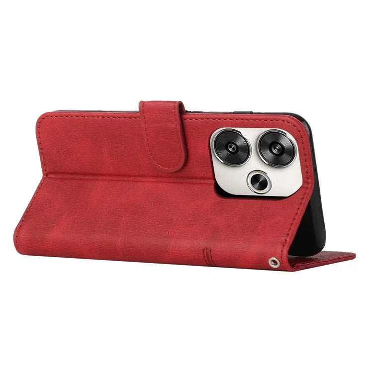 For Xiaomi Redmi Turbo 3 5G / Poco F6 5G Case Calf Texture Magnetic Clasp Leather Phone Cover