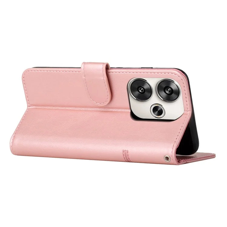 For Xiaomi Redmi Turbo 3 5G / Poco F6 5G Case Calf Texture Magnetic Clasp Leather Phone Cover