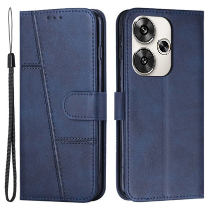 For Xiaomi Redmi Turbo 3 5G / Poco F6 5G Case Calf Texture Magnetic Clasp Leather Phone Cover