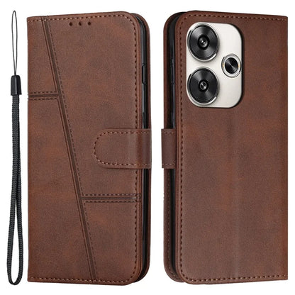 For Xiaomi Redmi Turbo 3 5G / Poco F6 5G Case Calf Texture Magnetic Clasp Leather Phone Cover