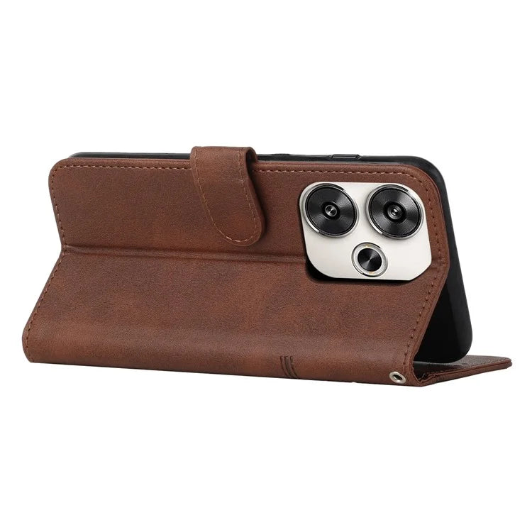 For Xiaomi Redmi Turbo 3 5G / Poco F6 5G Case Calf Texture Magnetic Clasp Leather Phone Cover