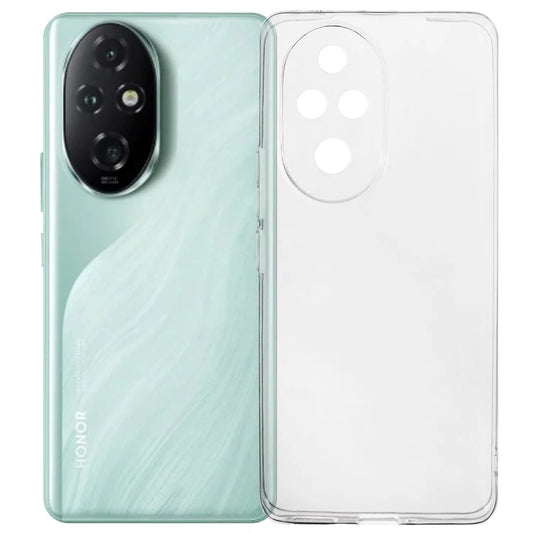 For Honor 200 Pro 5G Case Glossy Transparent TPU Phone Cover Watermark-Free
