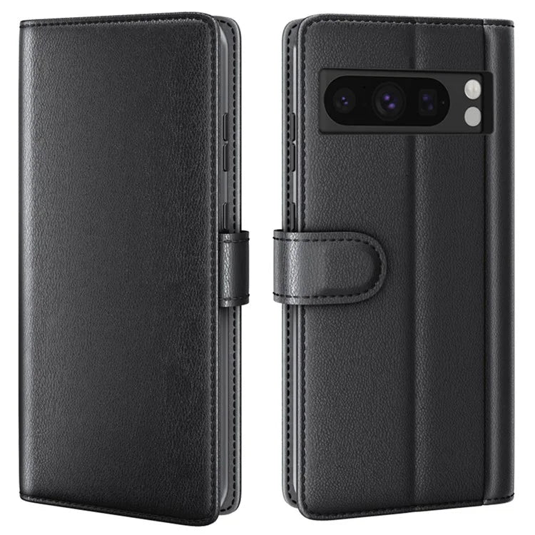 For Google Pixel 8 Pro Case Genuine Split Leather Flip Phone Cover