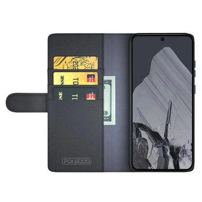 For Google Pixel 8 Pro Case Genuine Split Leather Flip Phone Cover