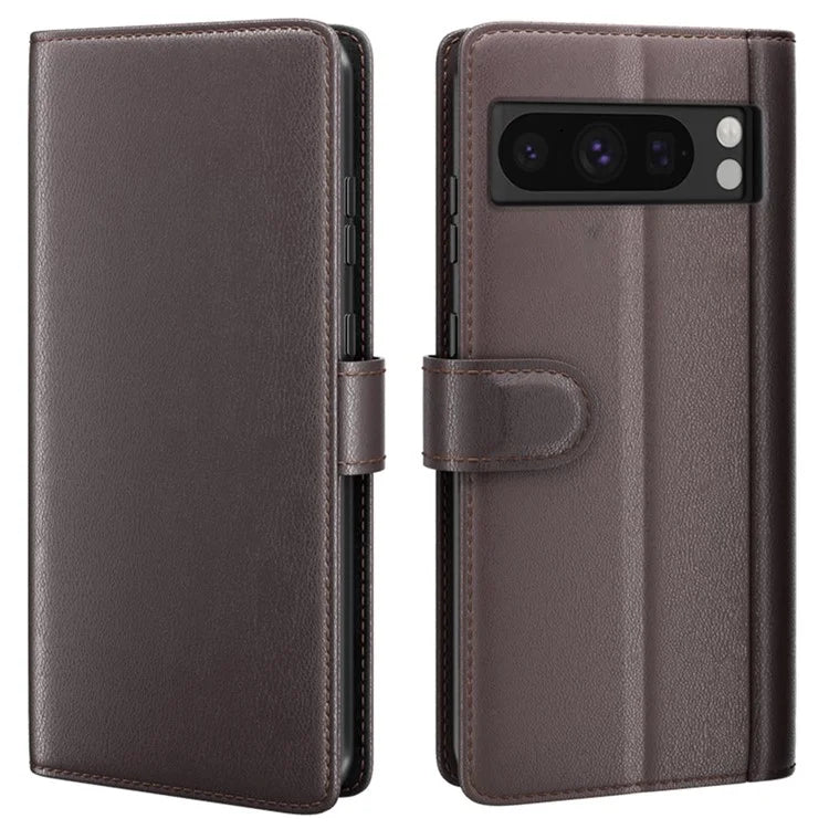For Google Pixel 8 Pro Case Genuine Split Leather Flip Phone Cover