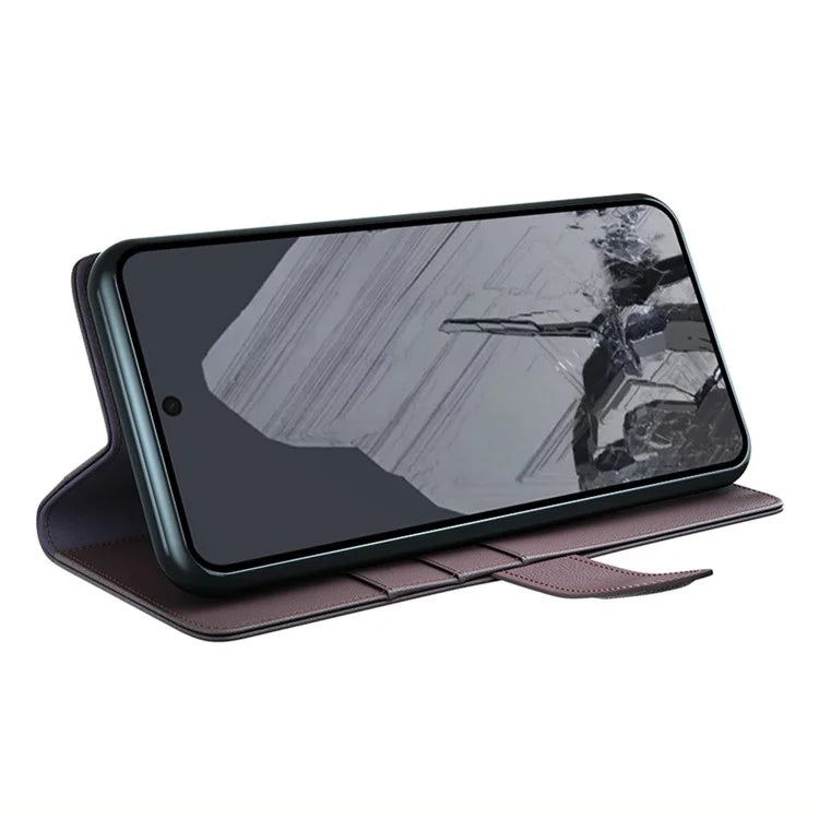 For Google Pixel 8 Pro Case Genuine Split Leather Flip Phone Cover