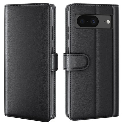 For Google Pixel 8 Wallet Case Genuine Split Leather Phone Cover with Card Holder