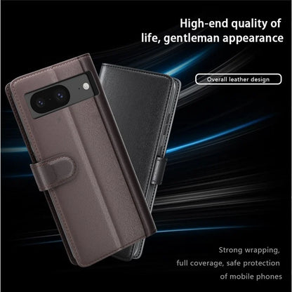 For Google Pixel 8 Wallet Case Genuine Split Leather Phone Cover with Card Holder