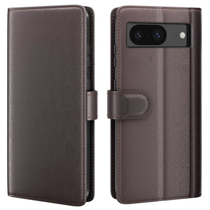 For Google Pixel 8 Wallet Case Genuine Split Leather Phone Cover with Card Holder