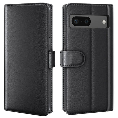 For Google Pixel 7 5G Case Genuine Split Leather Flip Folio Phone Cover