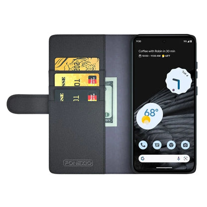 For Google Pixel 7 5G Case Genuine Split Leather Flip Folio Phone Cover