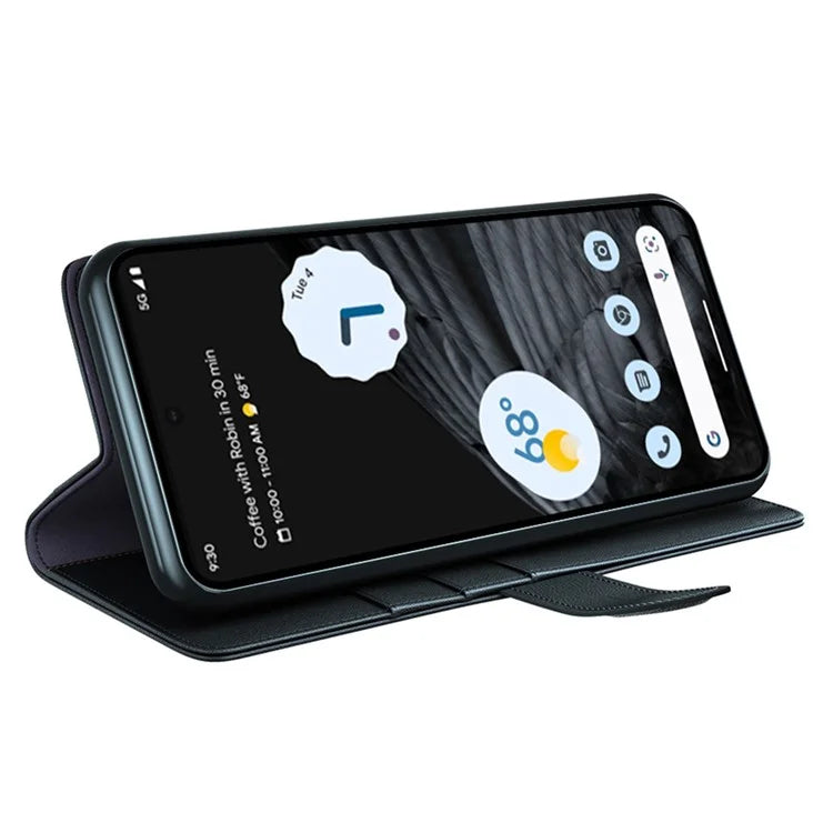 For Google Pixel 7 5G Case Genuine Split Leather Flip Folio Phone Cover