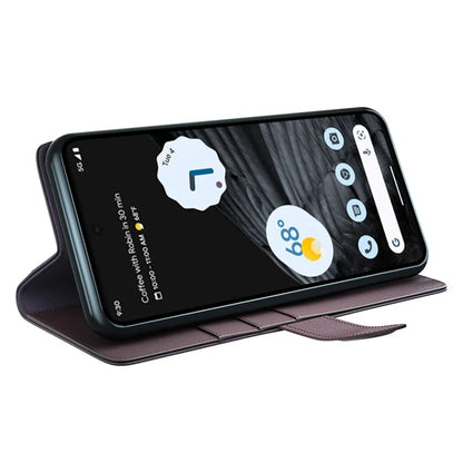 For Google Pixel 7 5G Case Genuine Split Leather Flip Folio Phone Cover