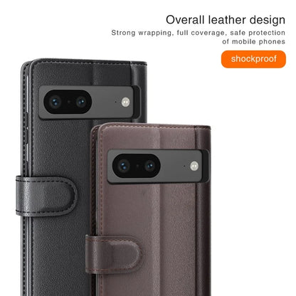 For Google Pixel 7 5G Case Genuine Split Leather Flip Folio Phone Cover