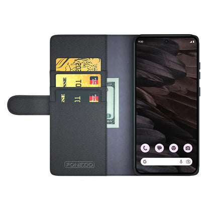 For Google Pixel 7a Case Genuine Split Leather Wallet Phone Cover with Card Holder