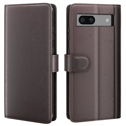 For Google Pixel 7a Case Genuine Split Leather Wallet Phone Cover with Card Holder