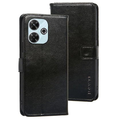 IDEWEI For Xiaomi Redmi 13 4G Case Crazy Horse Texture Flip Leather Phone Cover