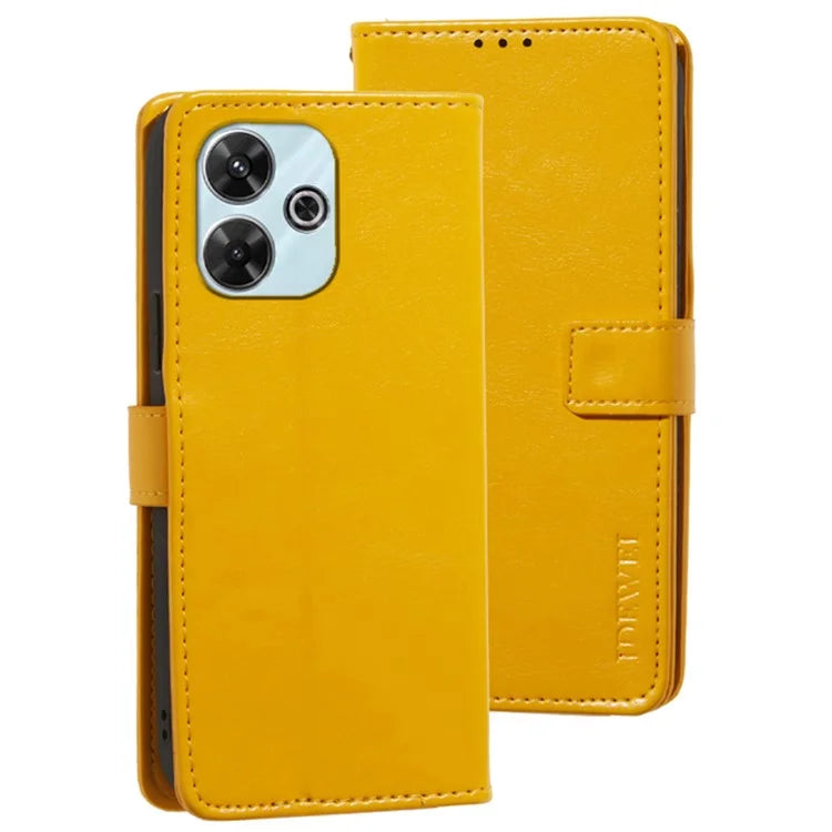 IDEWEI For Xiaomi Redmi 13 4G Case Crazy Horse Texture Flip Leather Phone Cover
