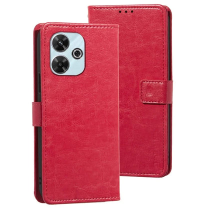 IDEWEI For Xiaomi Redmi 13 4G Case Crazy Horse Texture Flip Leather Phone Cover