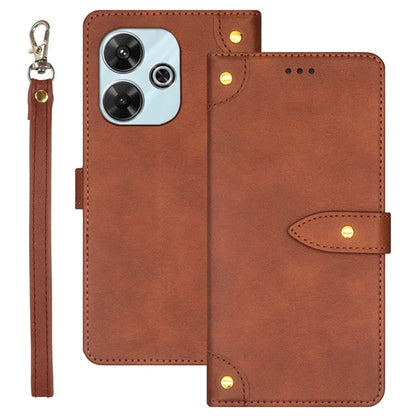 IDEWEI For Xiaomi Redmi 13 4G Case Card Slots Shockproof Flip Leather Phone Cover