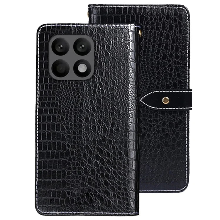 IDEWEI For Xiaomi Poco F6 Pro 5G / Redmi K70 5G / K70 Pro 5G Case Crocodile Texture Leather Phone Cover