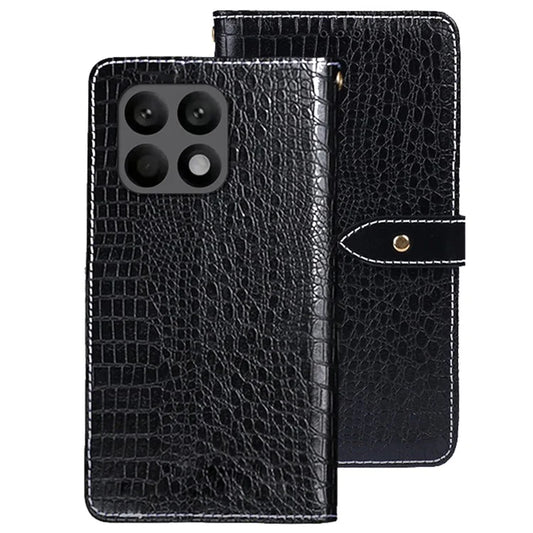 IDEWEI For Xiaomi Poco F6 Pro 5G / Redmi K70 5G / K70 Pro 5G Case Crocodile Texture Leather Phone Cover