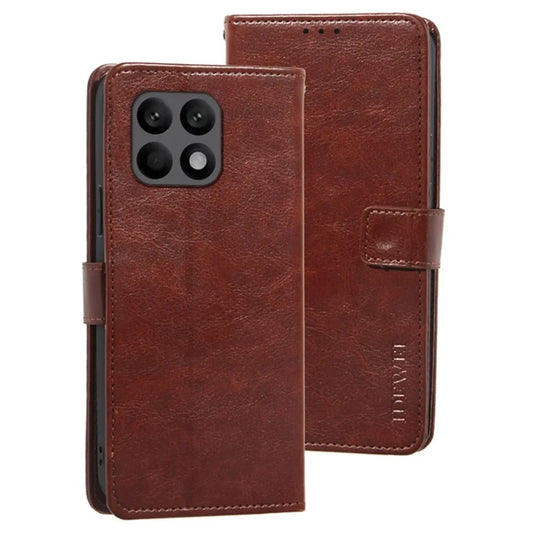 IDEWEI For Xiaomi Poco F6 Pro 5G / Redmi K70 5G / K70 Pro 5G Phone Case Crazy Horse Texture Leather Flip Cover