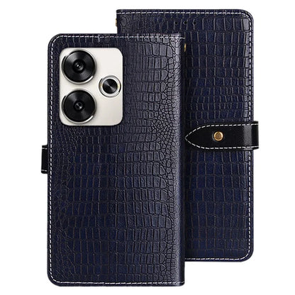 IDEWEI For Xiaomi Poco F6 5G / Redmi Turbo 3 5G Case PU Leather Crocodile Texture Wallet Phone Cover