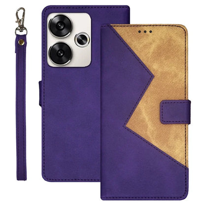 IDEWEI For Xiaomi Poco F6 5G / Redmi Turbo 3 5G Case Card Slots Splicing Color Leather Cover