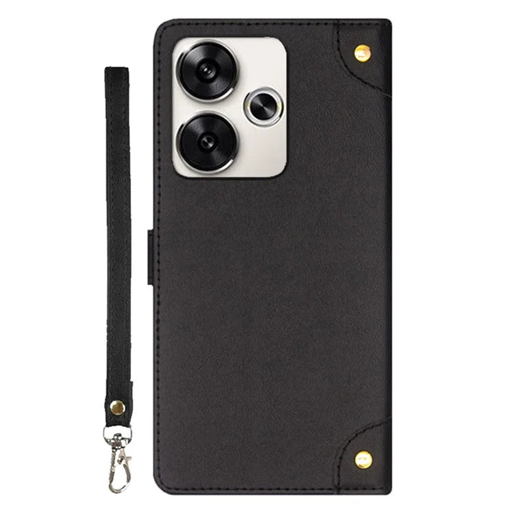 IDEWEI For Xiaomi Poco F6 5G / Redmi Turbo 3 5G Case Leather Phone Cover with Viewing Stand
