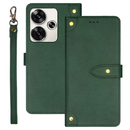 IDEWEI For Xiaomi Poco F6 5G / Redmi Turbo 3 5G Case Leather Phone Cover with Viewing Stand