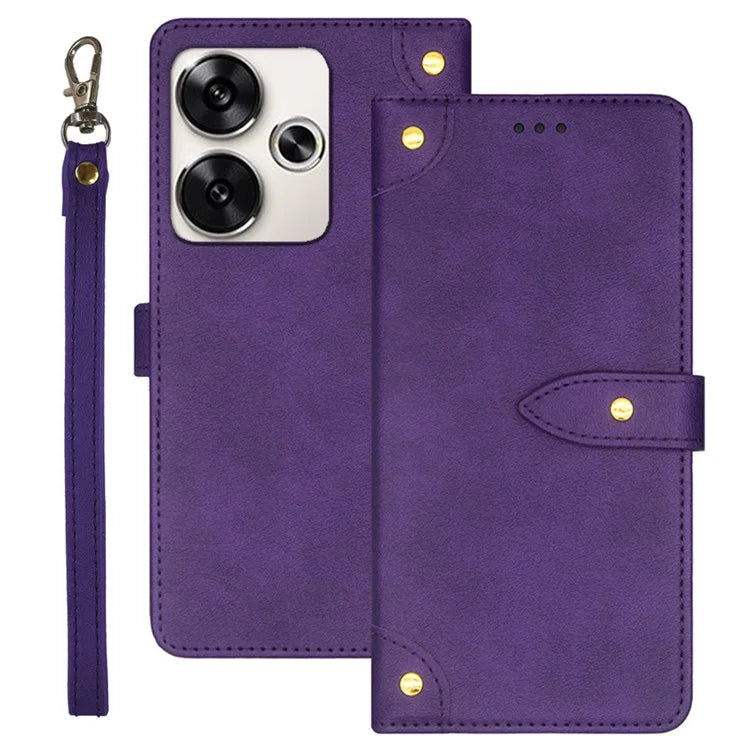 IDEWEI For Xiaomi Poco F6 5G / Redmi Turbo 3 5G Case Leather Phone Cover with Viewing Stand