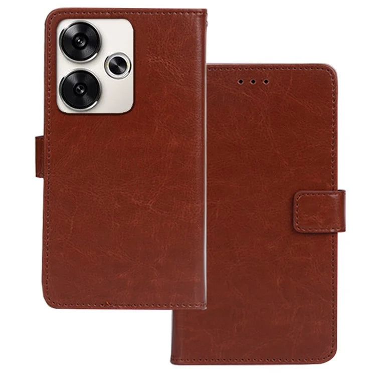 IDEWEI for Xiaomi Poco F6 5G / Redmi Turbo 3 5G Case Card Slots PU Leather Flip Stand Cover