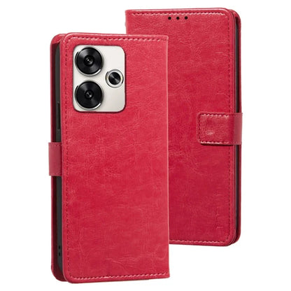 IDEWEI For Xiaomi Poco F6 5G / Redmi Turbo 3 5G Case Crazy Horse Texture Leather Flip Phone Cover