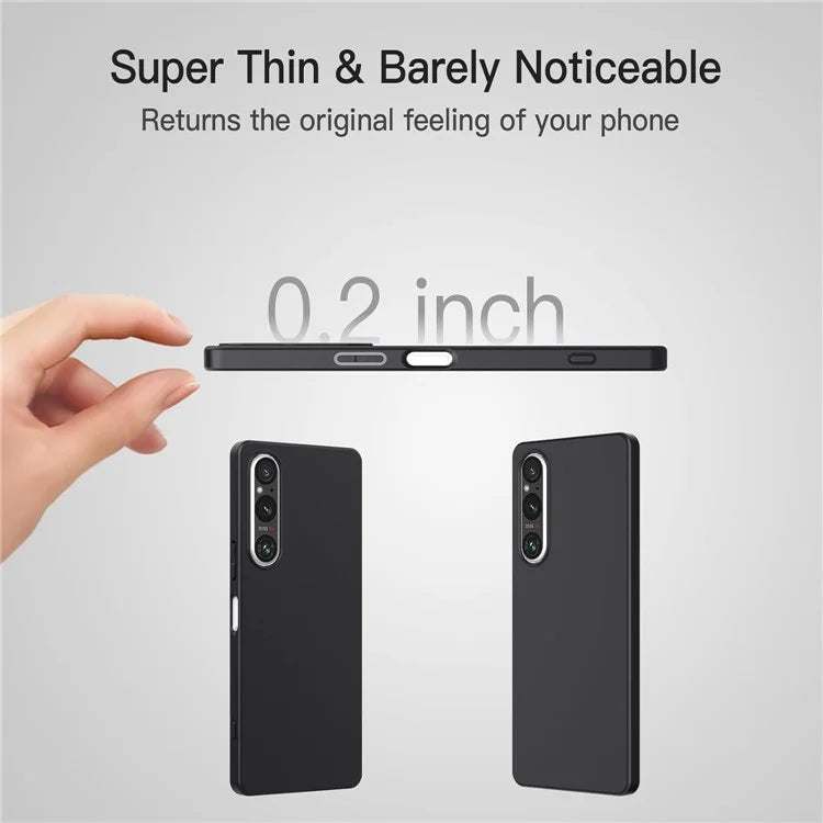 For Sony Xperia 1 VI Slim Case Matte Back Soft TPU Phone Cover