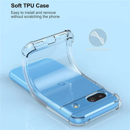 For Google Pixel 8a Clear Case Four Corners Airbag Protective TPU Phone Cover