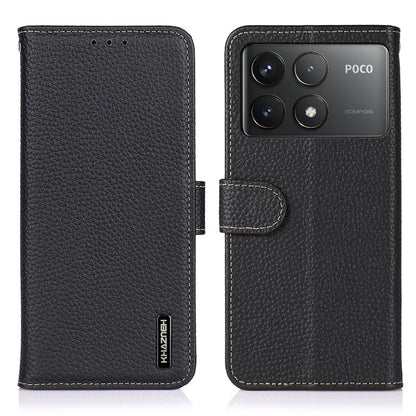 KHAZNEH For Xiaomi Poco F6 Pro 5G / Redmi K70 5G / K70 Pro 5G Case Genuine Cow Leather Phone Cover