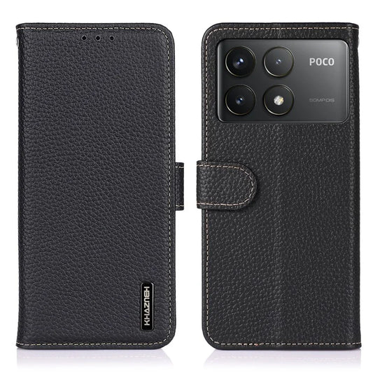 KHAZNEH For Xiaomi Poco F6 Pro 5G / Redmi K70 5G / K70 Pro 5G Case Genuine Cow Leather Phone Cover