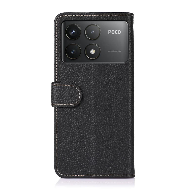 KHAZNEH For Xiaomi Poco F6 Pro 5G / Redmi K70 5G / K70 Pro 5G Case Genuine Cow Leather Phone Cover