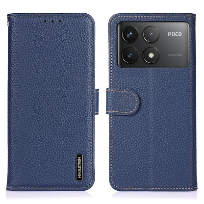 KHAZNEH For Xiaomi Poco F6 Pro 5G / Redmi K70 5G / K70 Pro 5G Case Genuine Cow Leather Phone Cover