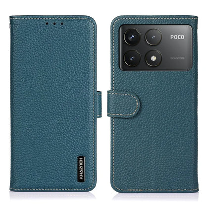KHAZNEH For Xiaomi Poco F6 Pro 5G / Redmi K70 5G / K70 Pro 5G Case Genuine Cow Leather Phone Cover