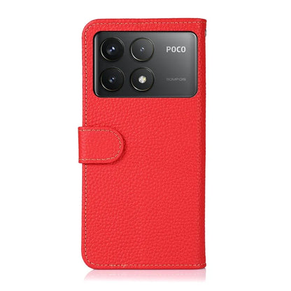 KHAZNEH For Xiaomi Poco F6 Pro 5G / Redmi K70 5G / K70 Pro 5G Case Genuine Cow Leather Phone Cover
