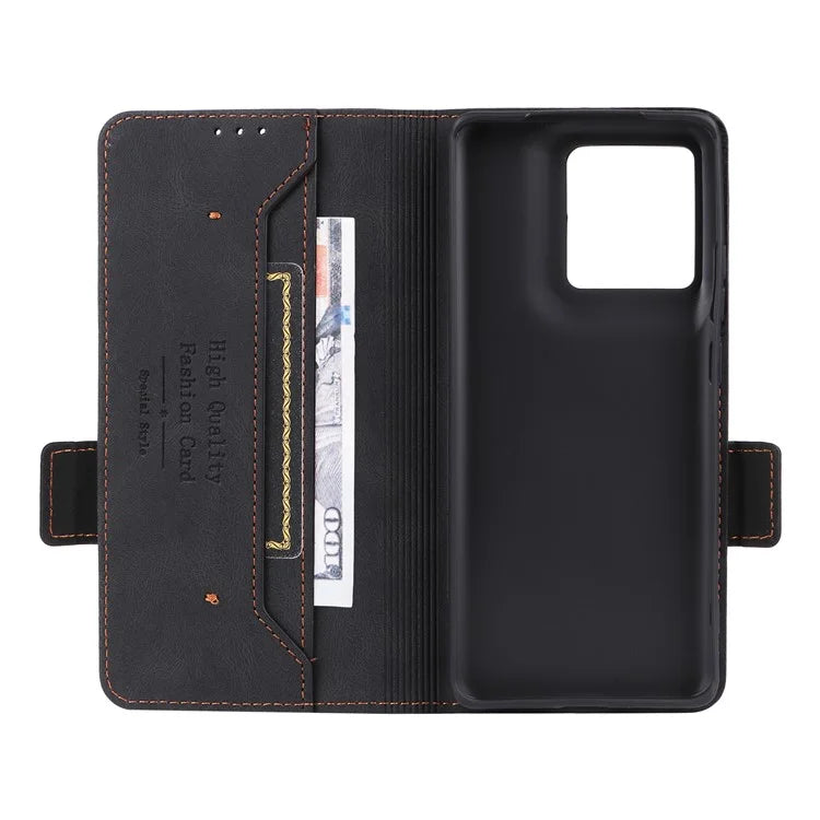 For Motorola Edge 50 Pro 5G Case Leather Wallet Phone Cover Hardware Decor