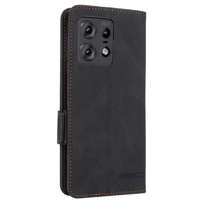 For Motorola Edge 50 Pro 5G Case Leather Wallet Phone Cover Hardware Decor