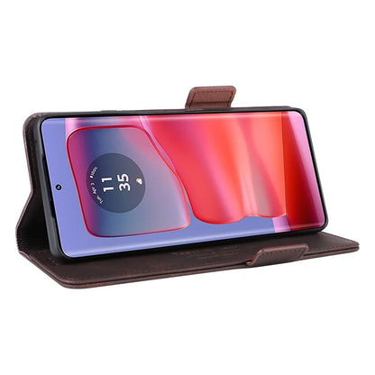 For Motorola Edge 50 Pro 5G Case Leather Wallet Phone Cover Hardware Decor