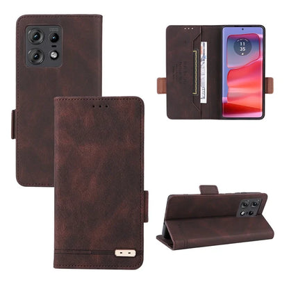 For Motorola Edge 50 Pro 5G Case Leather Wallet Phone Cover Hardware Decor